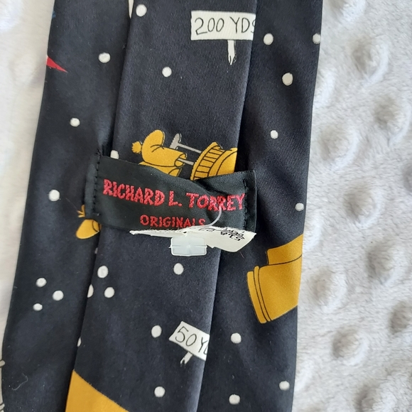 Vintage Golf Tie Richard Torrey Necktie Bench Warmers NWT 100% Silk Bucket Balls - Picture 3 of 12
